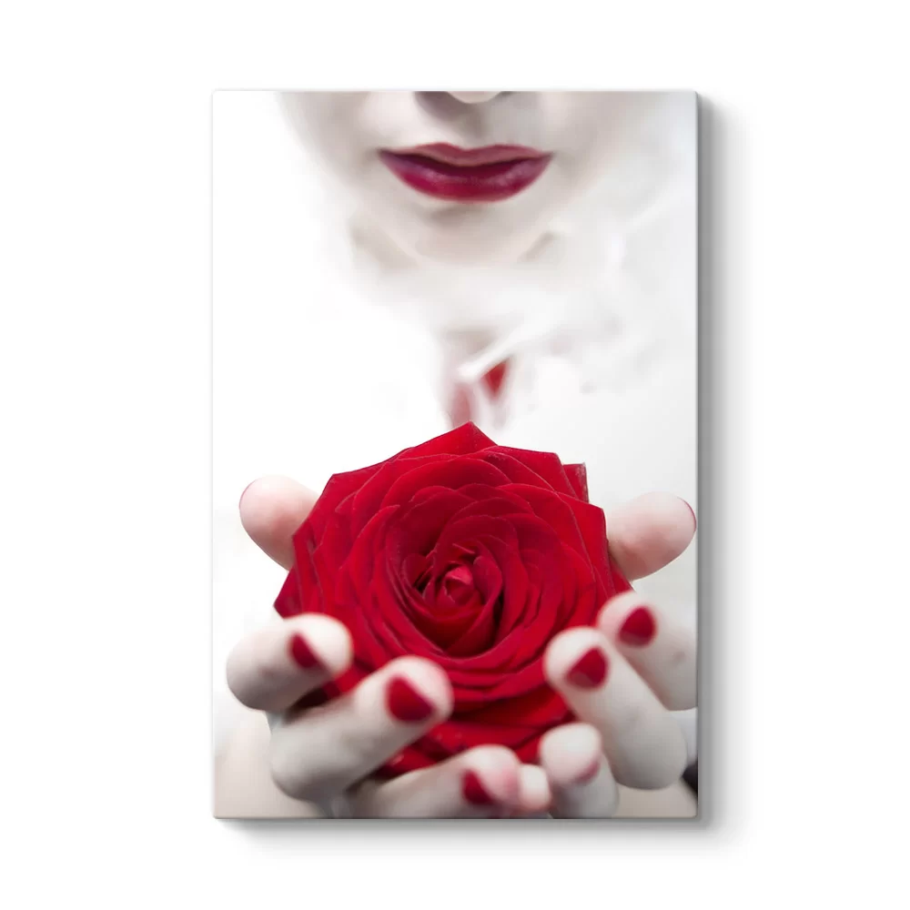 Lady Red Rose Tablosu - Model 2